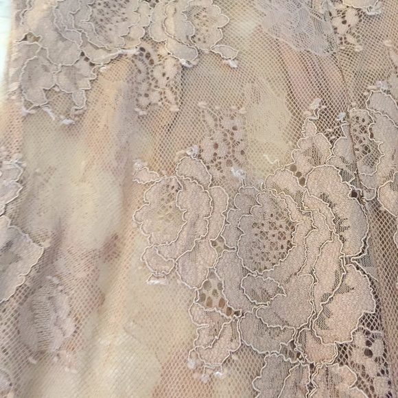 NUDE LACE BANDAGE JUMPSUIT BEIGE CORSET PANTSUIT - Picture 10 of 10